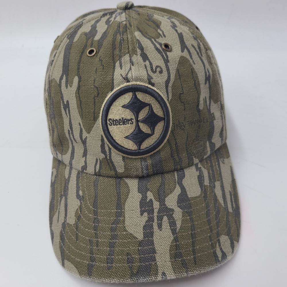 Pittsburgh Steelers Hat Strapback Carhartt 47 Brand Camo Green Brown NFL Men